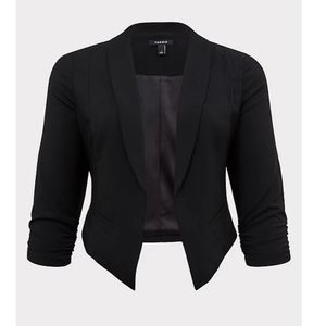 Open Front 3/4 Sleeve Blazer